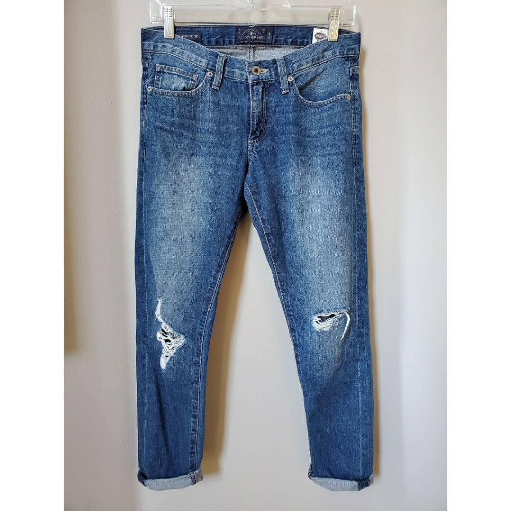 Lucky Brand Sienna Slim Boyfriend Destroyed Jean